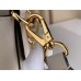 Louis Vuitton Lock and Walk Bag in White Grained Leather M24638