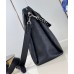 Louis Vuitton Hand It All MM Bag in Black Mahina Leather M24132