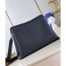 Louis Vuitton Hand It All MM Bag in Black Mahina Leather M24132