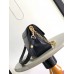 Louis Vuitton Dauphine Soft MM Bag in Black Calfskin M25209