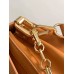 Louis Vuitton Dauphine Soft MM Bag in Orange Calfskin M25048