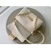Louis Vuitton Dauphine Soft MM Bag in White Calfskin M25050