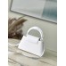 Louis Vuitton Capucines East-West Mini Bag in White Leather M23956