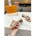 Louis Vuitton LV Capri Mules 45mm in Galet Leather