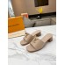 Louis Vuitton LV Capri Mules 45mm in Galet Leather