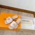 Louis Vuitton LV Frame Flat Mules in Monogram Dune Canvas