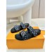 Louis Vuitton Bom Dia Comfort Mules in Blue Monogram Denim