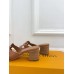 Louis Vuitton LV Isola Slides 45mm in Brown Calfskin