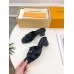 Louis Vuitton LV Isola Slides 45mm in Black Calfskin