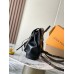 Louis Vuitton Montsouris PM Backpack in Black Lambskin M12587