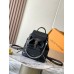 Louis Vuitton Montsouris PM Backpack in Black Lambskin M12587