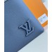 Louis Vuitton Takeoff Pouch in Navy Blue LV Aerogram Leather M11486
