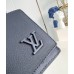 Louis Vuitton Multiple Wallet in Navy Blue LV Aerogram Leather M11531