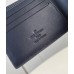 Louis Vuitton Multiple Wallet in Navy Blue LV Aerogram Leather M11531