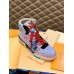 Louis Vuitton Men's LV Trainer High-top Sneakers In Purple Leather