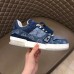 Louis Vuitton Men's LV Trainer Sneakers In Monogram Denim