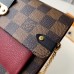 Louis Vuitton Vavin Chain Wallet In Damier Ebene Canvas N60222
