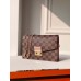 Louis Vuitton Croisette Chain Wallet In Damier Ebene Canvas N60287