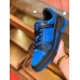 Louis Vuitton Men's LV Trainer Sneakers In Blue Monogram Leather