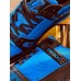 Louis Vuitton Men's LV Trainer Sneakers In Blue Monogram Leather