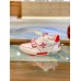 Louis Vuitton Men's LV Trainer Sneakers In White/Red Calfskin