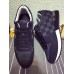 Louis Vuitton Men's Run Away Sneakers In Damier Textile