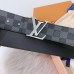 Louis Vuitton LV Initiales Reversible 40MM Belt In Damier Graphite Canvas M0213Q