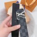 Louis Vuitton LV Initiales Reversible 40MM Belt In Damier Graphite Canvas M0213Q
