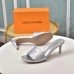 Louis Vuitton Revival Mules 55mm In Silver Metallic Lambskin