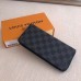 Louis Vuitton Zippy Wallet Vertical In Damier Graphite Canvas N63095