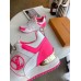Louis Vuitton Women's Run Away Sneakers In Rose Suede