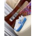 Louis Vuitton White Time Out Sneakers with Blue Outsole