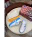 Louis Vuitton White Time Out Sneakers with Blue Outsole