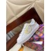 Louis Vuitton White Time Out Sneakers with Gold Signature