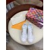 Louis Vuitton White Time Out Sneakers with Gold Signature