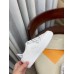 Louis Vuitton White Time Out Sneakers with Silver Signature