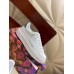 Louis Vuitton White Time Out Sneakers with Silver Signature