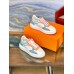 Louis Vuitton Time Out Sneakers In Light Blue Monogram Lambskin