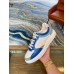 Louis Vuitton Time Out Sneakers In Blue Monogram Lambskin