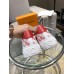 Louis Vuitton Time Out Sneakers In Red Printed Leather