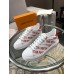 Louis Vuitton Time Out Sneakers In Red Printed Leather