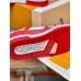 Louis Vuitton Men's LV Trainer Sneakers In White/Red Leather