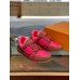 Louis Vuitton Men's LV Trainer Sneakers In Rose Leather
