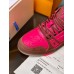 Louis Vuitton Men's LV Trainer Sneakers In Rose Leather