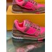 Louis Vuitton Men's LV Trainer Sneakers In Rose Leather