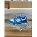 Louis Vuitton Men's LV Trainer Sneakers In Blue Leather