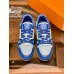 Louis Vuitton Men's LV Trainer Sneakers In Blue Leather