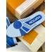 Louis Vuitton Men's LV Trainer Sneakers In Blue Leather