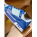 Louis Vuitton Men's LV Trainer Sneakers In Blue Leather