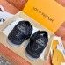 Louis Vuitton Men's LV Trainer Sneakers In Black Denim Leather